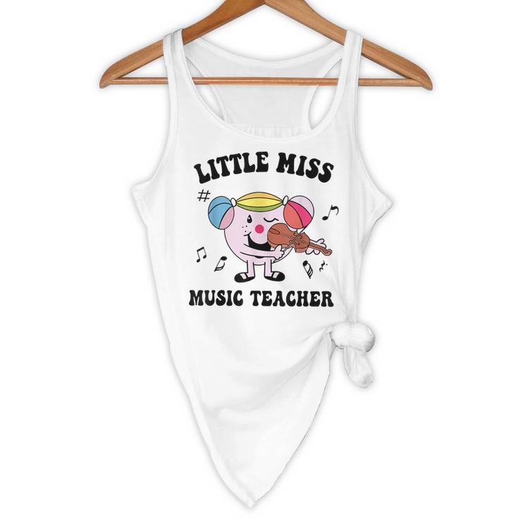 Little Miss Music Teacher Music Teacher Team Flowy Tank, novelty gifts, funny gifts