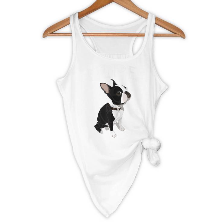 Love NOPE Boston Terrier Dog Lover Flowy Tank, novelty gifts, funny gifts