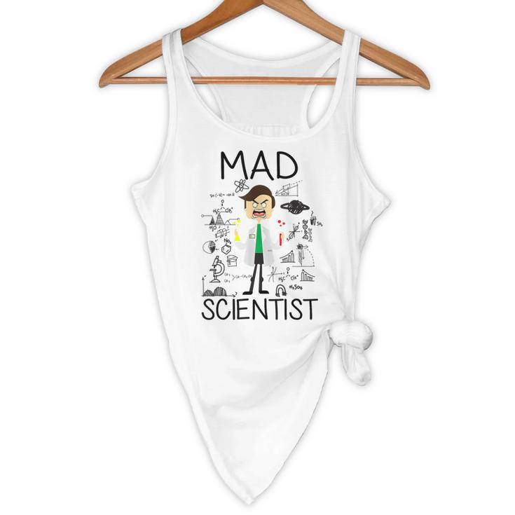 Mad Scientist Shirt Kids Boys Youth Science Teacher Flowy Tank, novelty gifts, funny gifts