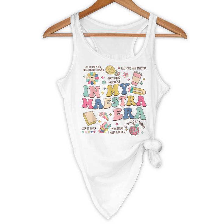 In My Maestra Era Spanish Bilingual Teacher First Day Flowy Tank, novelty gifts, funny gifts