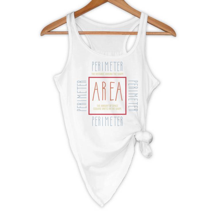 Math Teacher Area Perimeter Cool Math Math Teacher Flowy Tank, novelty gifts, funny gifts