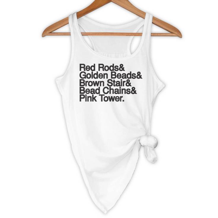 Montessori Helvetica Education Teacher Flowy Tank, novelty gifts, funny gifts Montessori Helvetica Education Teacher Flowy Tank, novelty gifts, funny gifts