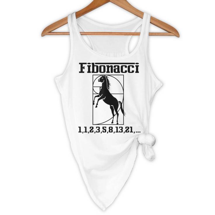 Nerdy Fibonacci Racing Car Horse Math Teacher Men Women Girls Kids Flowy Tank, novelty gifts, funny gifts