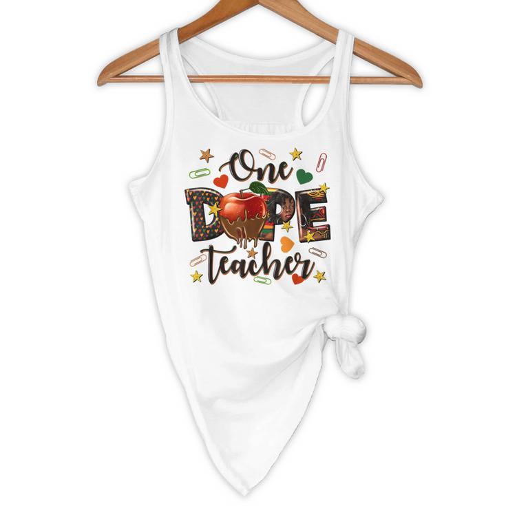 One Dope Teacher Flowy Tank, novelty gifts, funny gifts One Dope Teacher Flowy Tank, novelty gifts, funny gifts
