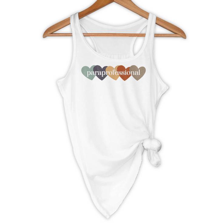 Paraprofessional Teacher Hearts Back To School Teach Rainbow Men Women Kids Flowy Tank, novelty gifts, funny gifts Paraprofessional Teacher Hearts Back To School Teach Rainbow Men Women Kids Flowy Tank, novelty gifts, funny gifts