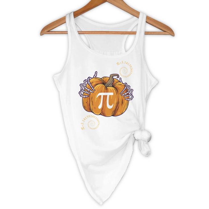 Pi Day Pumpkin Pi Math Teacher Halloween Costume Flowy Tank, novelty gifts, funny gifts