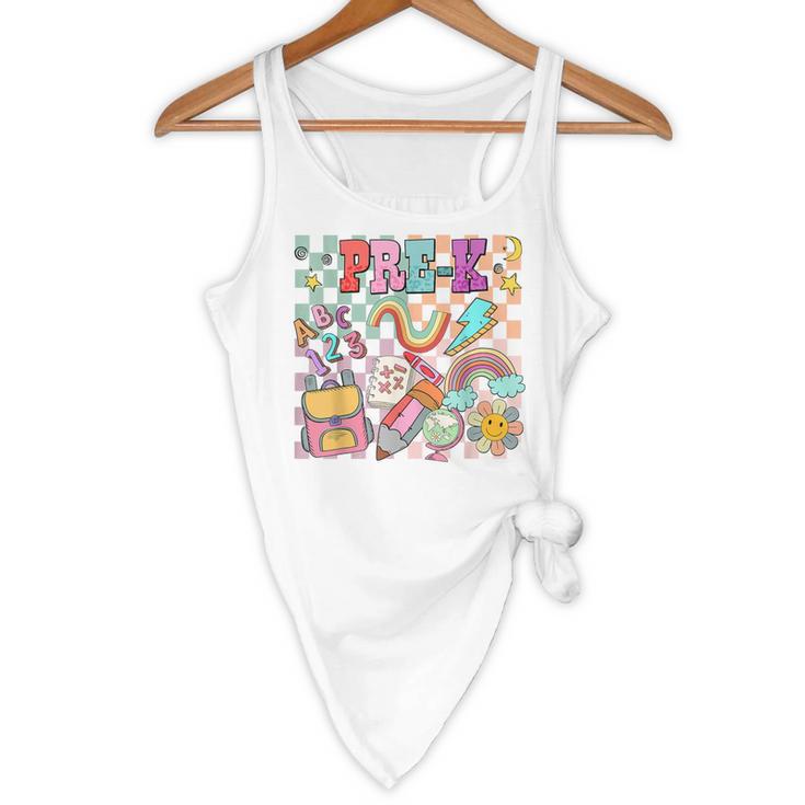 Pre K Back To School Teacher Student Men Women Kids Flowy Tank, novelty gifts, funny gifts
