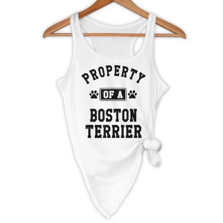 Property Of Boston Terrier Boston Terrier Shirt Flowy Tank, novelty gifts, funny gifts