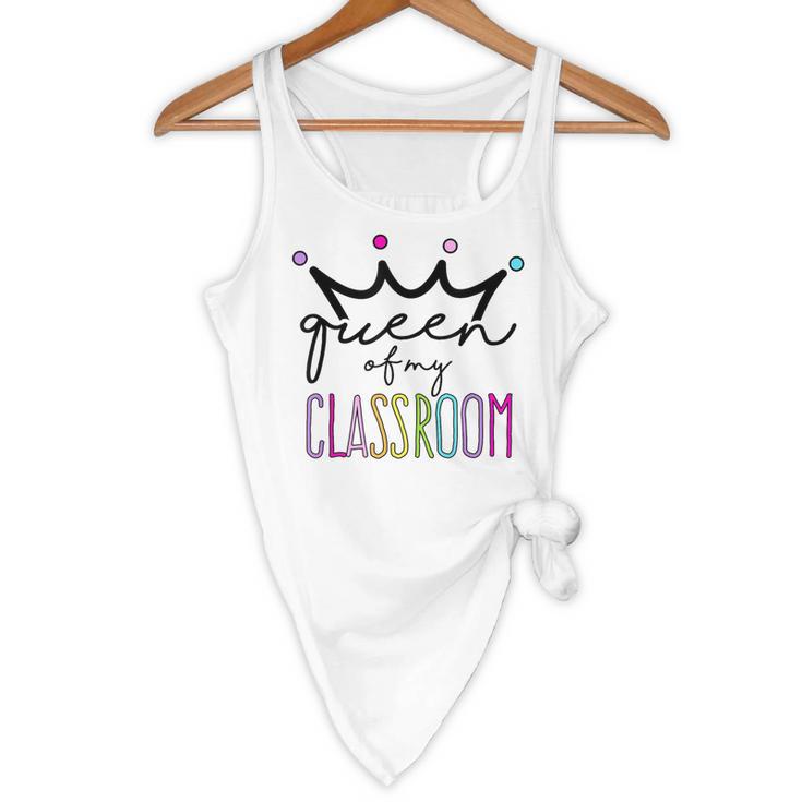 Queen Of My Classroom Colorful Teacher For Men Women Flowy Tank, novelty gifts, funny gifts Queen Of My Classroom Colorful Teacher For Men Women Flowy Tank, novelty gifts, funny gifts