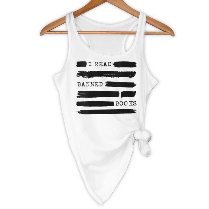 I Read Banned Books Banned Books Week Librarian Teacher Flowy Tank, novelty gifts, funny gifts