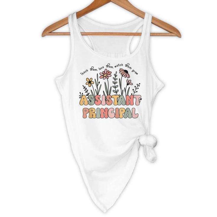 Retro Floral Assistant Principal Shirt For Teachers Day Flowy Tank, novelty gifts, funny gifts Retro Floral Assistant Principal Shirt For Teachers Day Flowy Tank, novelty gifts, funny gifts