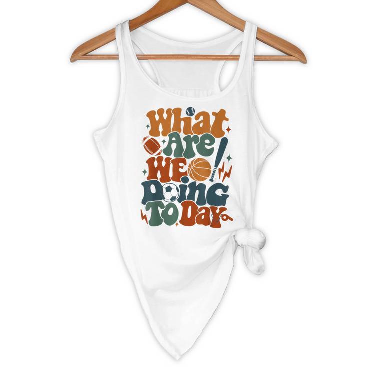 Retro PE Teacher What Are We Doing Today School Coach Women Flowy Tank, novelty gifts, funny gifts Retro PE Teacher What Are We Doing Today School Coach Women Flowy Tank, novelty gifts, funny gifts
