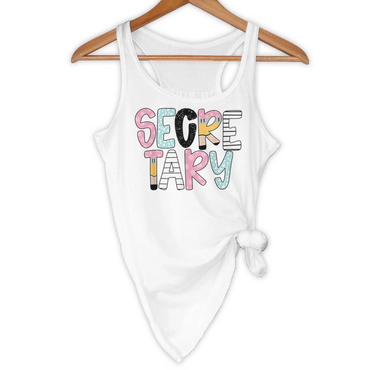 Retro Secretary Back To School Teacher Appreciation Flowy Tank, novelty gifts, funny gifts Retro Secretary Back To School Teacher Appreciation Flowy Tank, novelty gifts, funny gifts