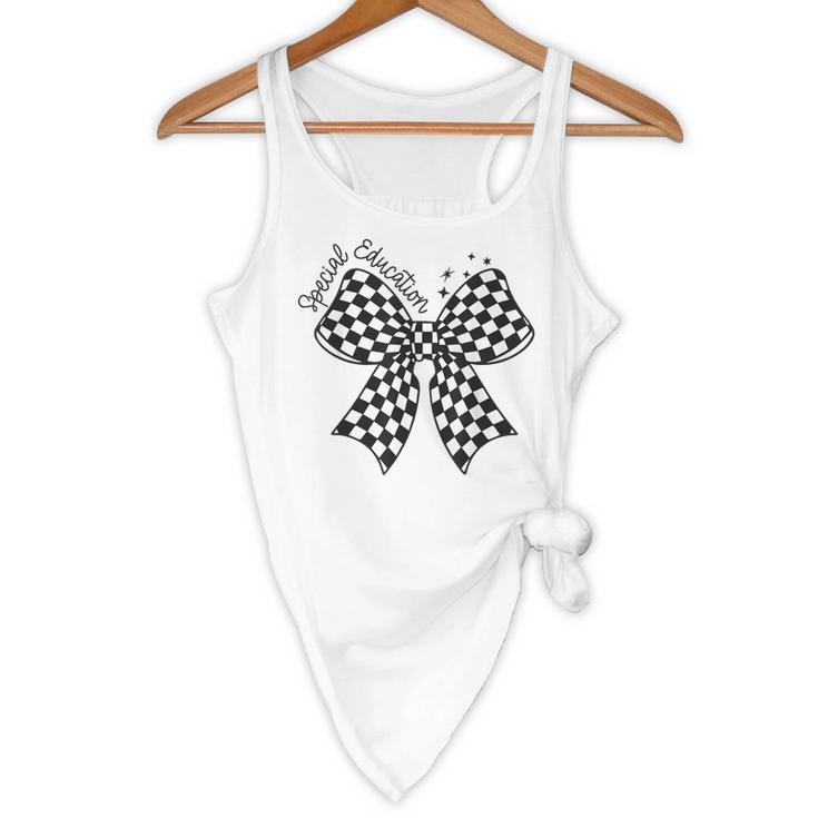 Retro Special Education Squad Coquette Bow SPED Teacher Flowy Tank, novelty gifts, funny gifts Retro Special Education Squad Coquette Bow SPED Teacher Flowy Tank, novelty gifts, funny gifts