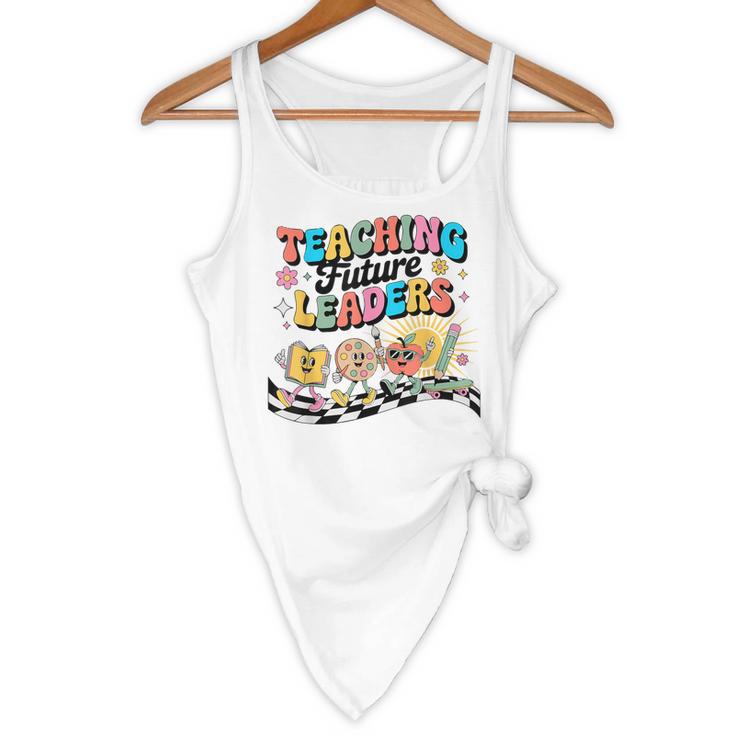 Retro Teaching Future Leaders Groovy Teacher Back To School Flowy Tank, novelty gifts, funny gifts Retro Teaching Future Leaders Groovy Teacher Back To School Flowy Tank, novelty gifts, funny gifts