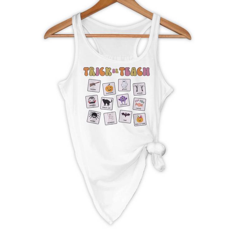 Retro Trick Or Treat Halloween Special Education Teacher Flowy Tank, novelty gifts, funny gifts Retro Trick Or Treat Halloween Special Education Teacher Flowy Tank, novelty gifts, funny gifts