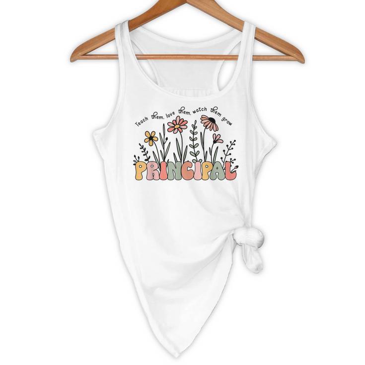 Retro Vintage Floral Principal Shirt For Women Teachers Day Flowy Tank, novelty gifts, funny gifts Retro Vintage Floral Principal Shirt For Women Teachers Day Flowy Tank, novelty gifts, funny gifts