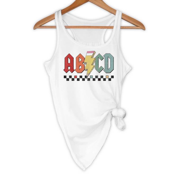 Rock Abcd Back To School Abcd Preschool Teacher Appreciation Flowy Tank, novelty gifts, funny gifts Rock Abcd Back To School Abcd Preschool Teacher Appreciation Flowy Tank, novelty gifts, funny gifts