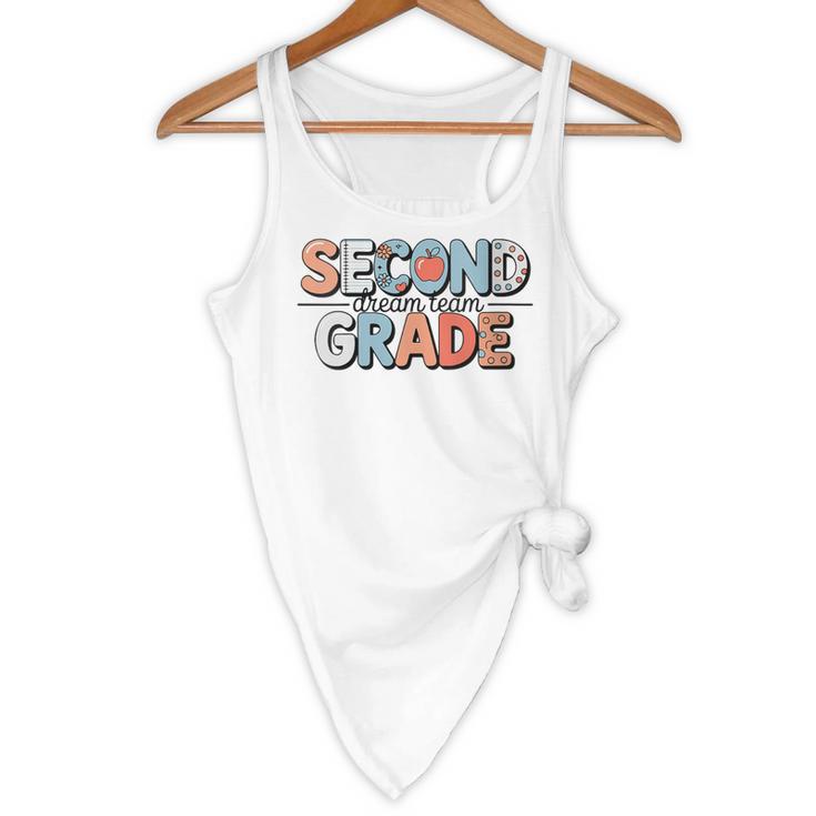 Second Grade Dream Team Back To School 2nd Grade Teacher Flowy Tank, novelty gifts, funny gifts