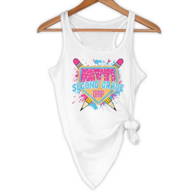 Second Grade Drip Ice Cream Home Plate Baseball Teachers Kid Flowy Tank, novelty gifts, funny gifts Second Grade Drip Ice Cream Home Plate Baseball Teachers Kid Flowy Tank, novelty gifts, funny gifts
