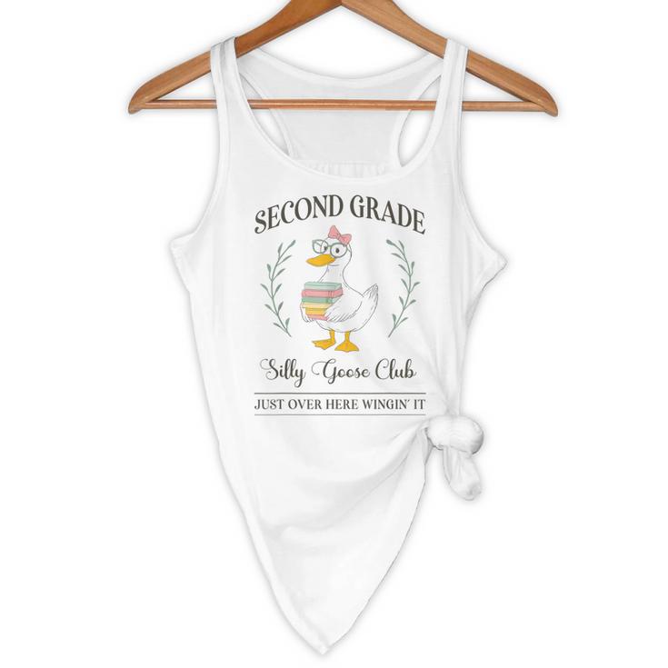 Second Grade Silly Goose Club For Teacher Or Student Flowy Tank, novelty gifts, funny gifts Second Grade Silly Goose Club For Teacher Or Student Flowy Tank, novelty gifts, funny gifts