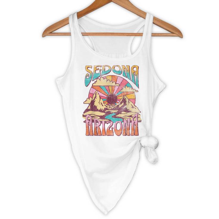 Sedona Arizona Nature Hiking Mountains Outdoors Vintage Flowy Tank, novelty gifts, funny gifts