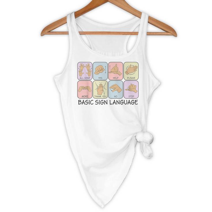 Basic Sign Language Speech Pathology Aac Sped Teacher Flowy Tank, novelty gifts, funny gifts Basic Sign Language Speech Pathology Aac Sped Teacher Flowy Tank, novelty gifts, funny gifts