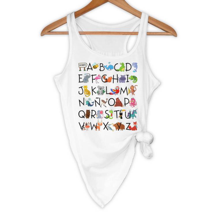 SPANISH ALPHABET MAESTRA SPANISH TEACHER Flowy Tank, novelty gifts, funny gifts SPANISH ALPHABET MAESTRA SPANISH TEACHER Flowy Tank, novelty gifts, funny gifts