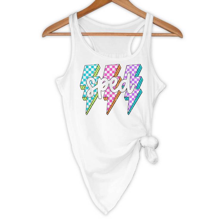 SPED Teacher Squad Lightning Bolt Special Education Flowy Tank, novelty gifts, funny gifts SPED Teacher Squad Lightning Bolt Special Education Flowy Tank, novelty gifts, funny gifts