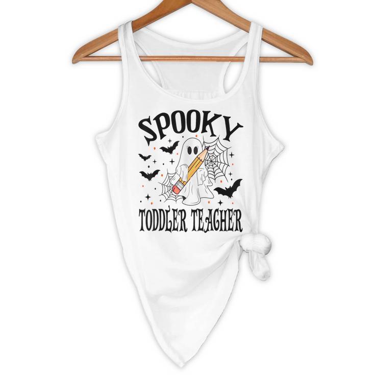 Spooky Toddler Teacher Halloween School Flowy Tank, novelty gifts, funny gifts Spooky Toddler Teacher Halloween School Flowy Tank, novelty gifts, funny gifts
