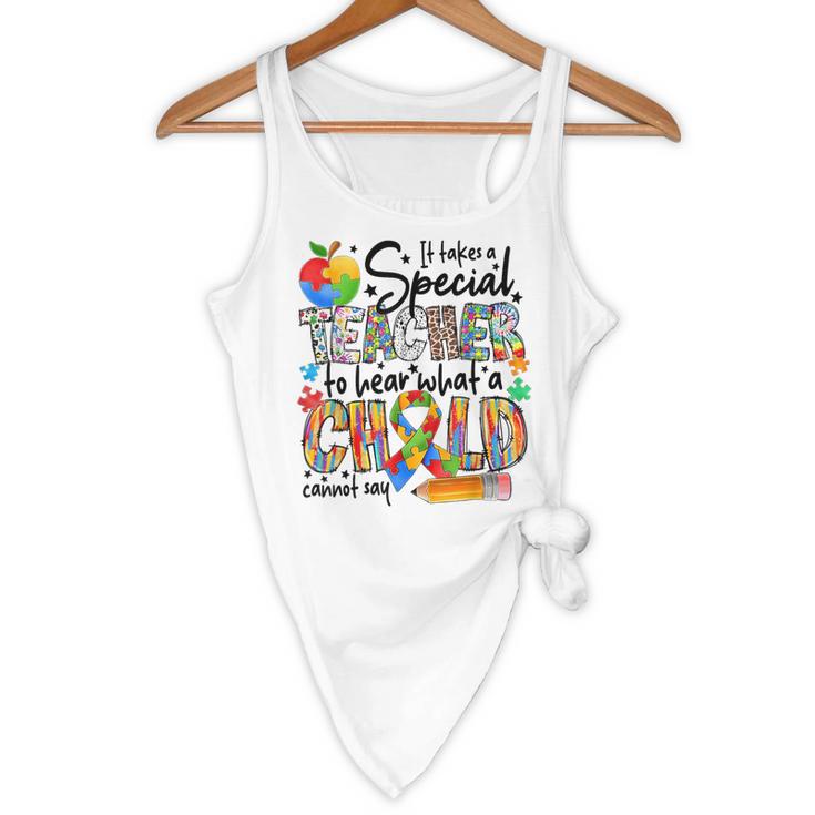 It Takes A Special Teacher To Hear What A Child Cannot Say Flowy Tank, novelty gifts, funny gifts It Takes A Special Teacher To Hear What A Child Cannot Say Flowy Tank, novelty gifts, funny gifts