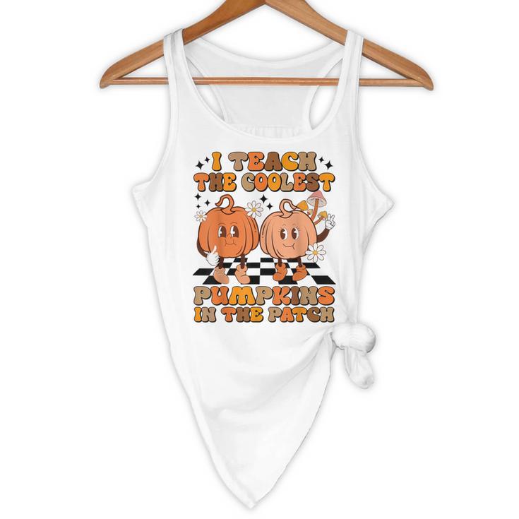 I Teach The Coolest Pumpkins In The Patch Teacher Halloween Flowy Tank, novelty gifts, funny gifts I Teach The Coolest Pumpkins In The Patch Teacher Halloween Flowy Tank, novelty gifts, funny gifts