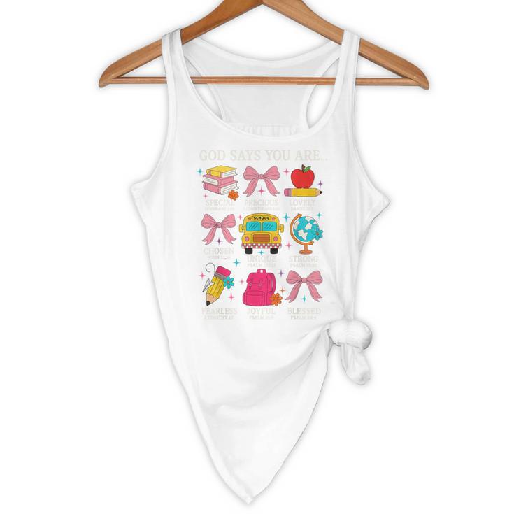 Teacher Christian God Says I Am Faith Religious Bible Verse Flowy Tank, novelty gifts, funny gifts Teacher Christian God Says I Am Faith Religious Bible Verse Flowy Tank, novelty gifts, funny gifts