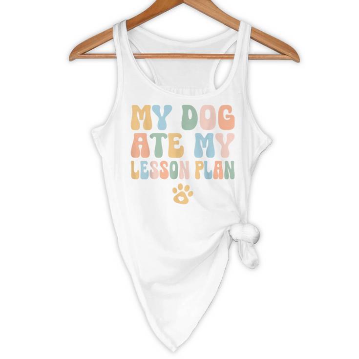 Teacher My Dog Ate My Lesson Plan Teacher Lesson Plan Flowy Tank, novelty gifts, funny gifts Teacher My Dog Ate My Lesson Plan Teacher Lesson Plan Flowy Tank, novelty gifts, funny gifts