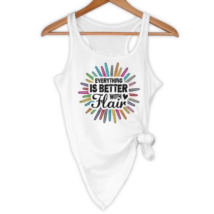 Teacher Flair Pen Art Lover School Supplies Flowy Tank, novelty gifts, funny gifts Teacher Flair Pen Art Lover School Supplies Flowy Tank, novelty gifts, funny gifts