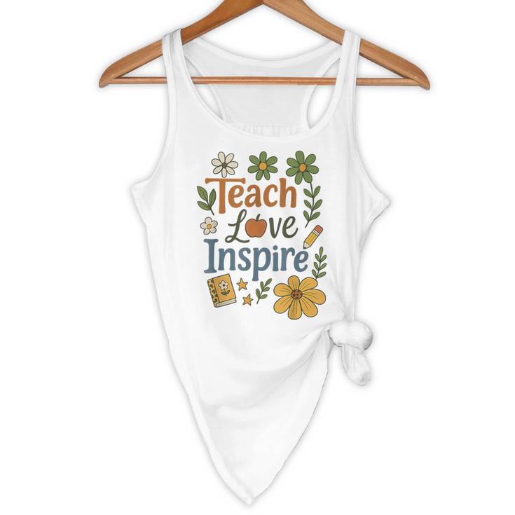 Teacher Inspire Love Flowy Tank, novelty gifts, funny gifts Teacher Inspire Love Flowy Tank, novelty gifts, funny gifts