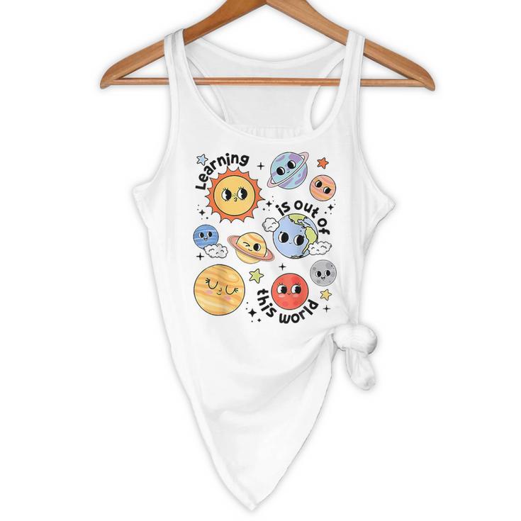 Teacher Space Science Learning Is Out Of World Solar System Flowy Tank, novelty gifts, funny gifts Teacher Space Science Learning Is Out Of World Solar System Flowy Tank, novelty gifts, funny gifts