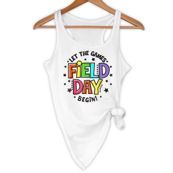 Teacher Student Field Day Let The Games Begin Field Day Flowy Tank, novelty gifts, funny gifts