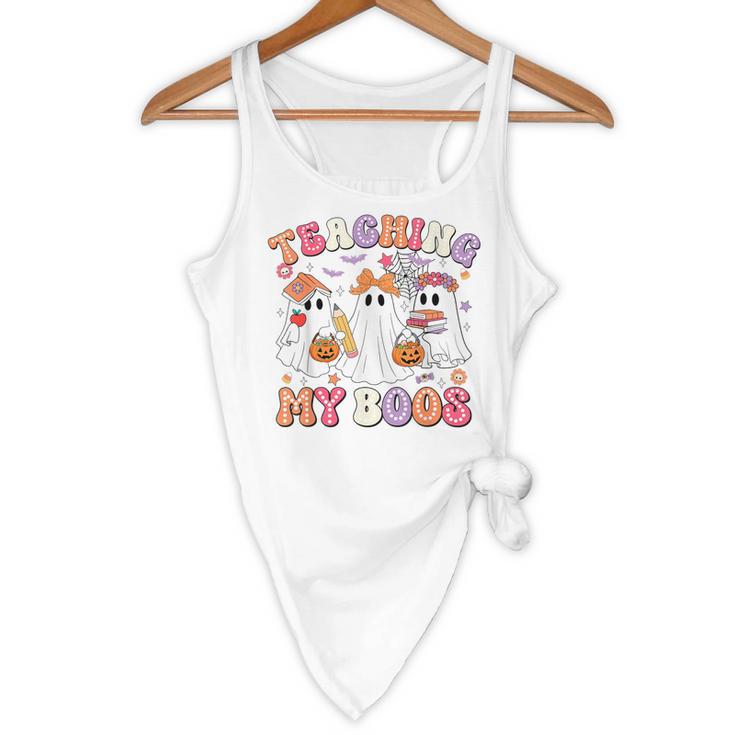 Teaching My Boos Cute Spooky Ghost Teacher Halloween Women Flowy Tank, novelty gifts, funny gifts Teaching My Boos Cute Spooky Ghost Teacher Halloween Women Flowy Tank, novelty gifts, funny gifts