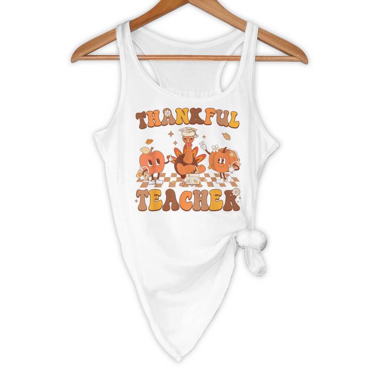 Thankful Teacher Retro Groovy Thanksgiving Fall Women Men Flowy Tank, novelty gifts, funny gifts Thankful Teacher Retro Groovy Thanksgiving Fall Women Men Flowy Tank, novelty gifts, funny gifts