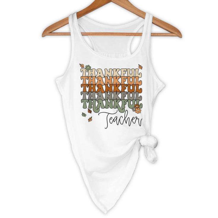 Thankful Teacher Thanksgiving Fall Pumpkin Turkey Flowy Tank, novelty gifts, funny gifts Thankful Teacher Thanksgiving Fall Pumpkin Turkey Flowy Tank, novelty gifts, funny gifts