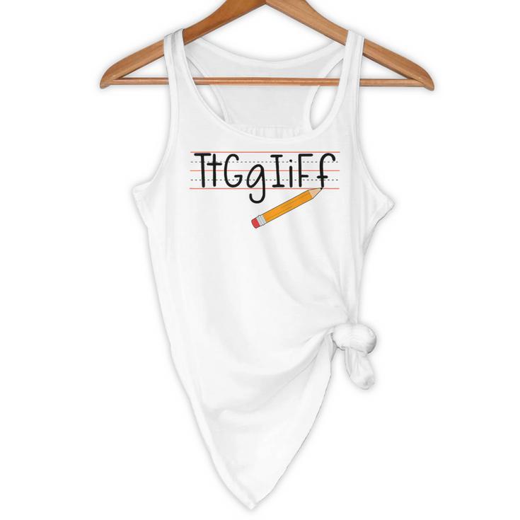 Tt Gg Ii Ff Tgif Teachers Students Tee Flowy Tank, novelty gifts, funny gifts Tt Gg Ii Ff Tgif Teachers Students Tee Flowy Tank, novelty gifts, funny gifts