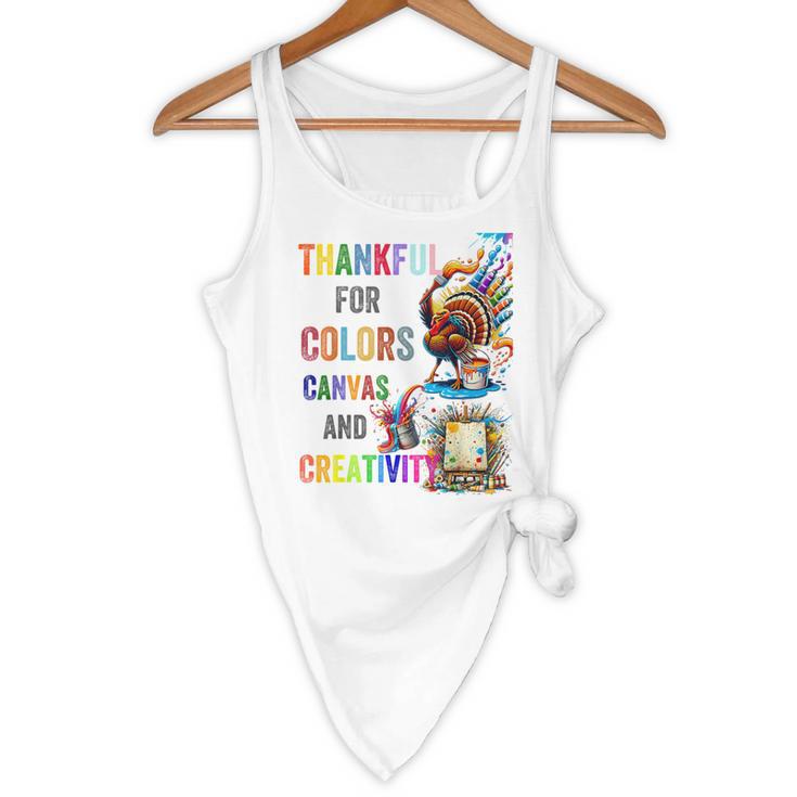 Turkey Thanksgiving Art Teacher Costume Tee For Artists Flowy Tank, novelty gifts, funny gifts