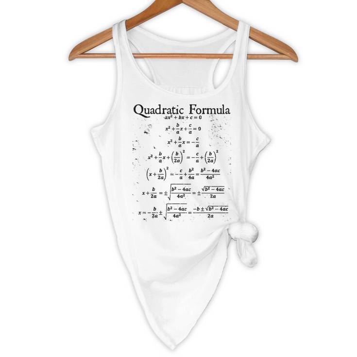 Vintage Nerdy Quadratic Formula Proof Algebra Math Teacher Flowy Tank, novelty gifts, funny gifts
