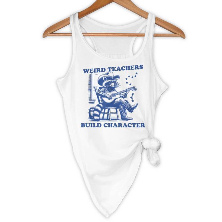 Weird Teachers Build Character Shirt Raccoon Teacher Flowy Tank, novelty gifts, funny gifts Weird Teachers Build Character Shirt Raccoon Teacher Flowy Tank, novelty gifts, funny gifts