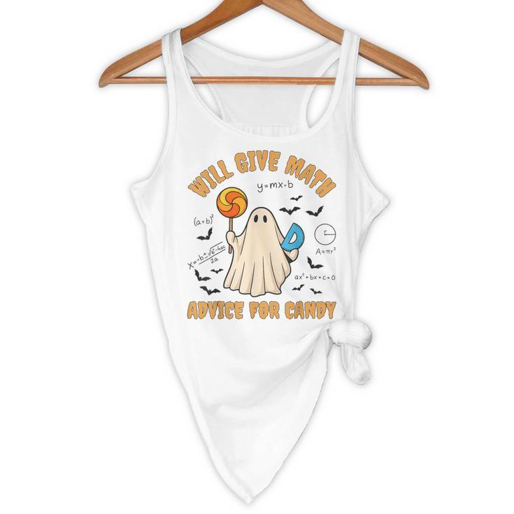 Will Give Math Advice For Candy Math Ghost Teacher Halloween Flowy Tank, novelty gifts, funny gifts Will Give Math Advice For Candy Math Ghost Teacher Halloween Flowy Tank, novelty gifts, funny gifts