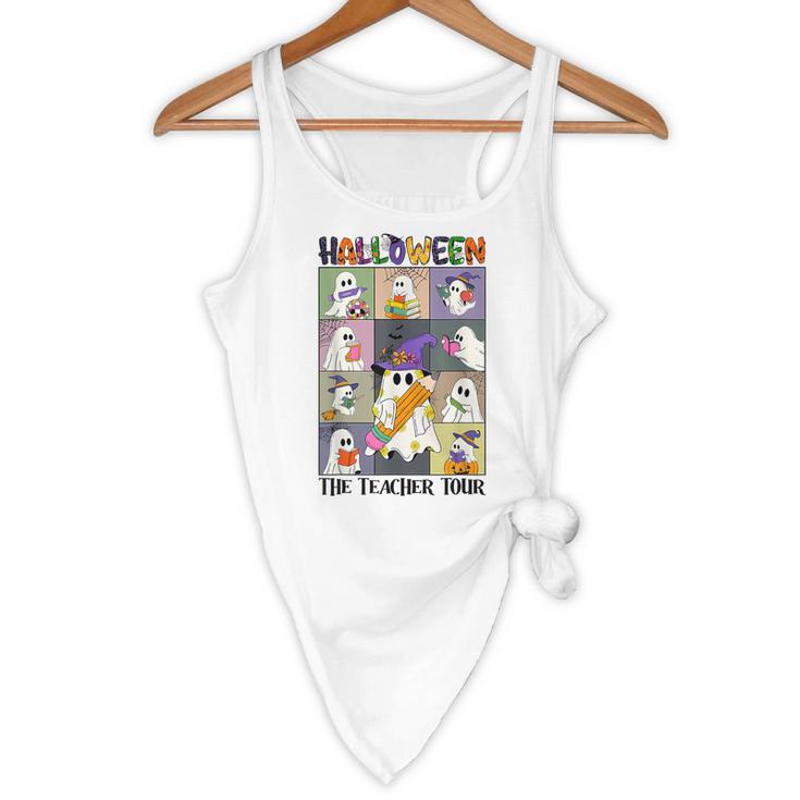 Women Halloween The Teacher Tour Ghosts Pencil Pumpkins Flowy Tank, novelty gifts, funny gifts Women Halloween The Teacher Tour Ghosts Pencil Pumpkins Flowy Tank, novelty gifts, funny gifts