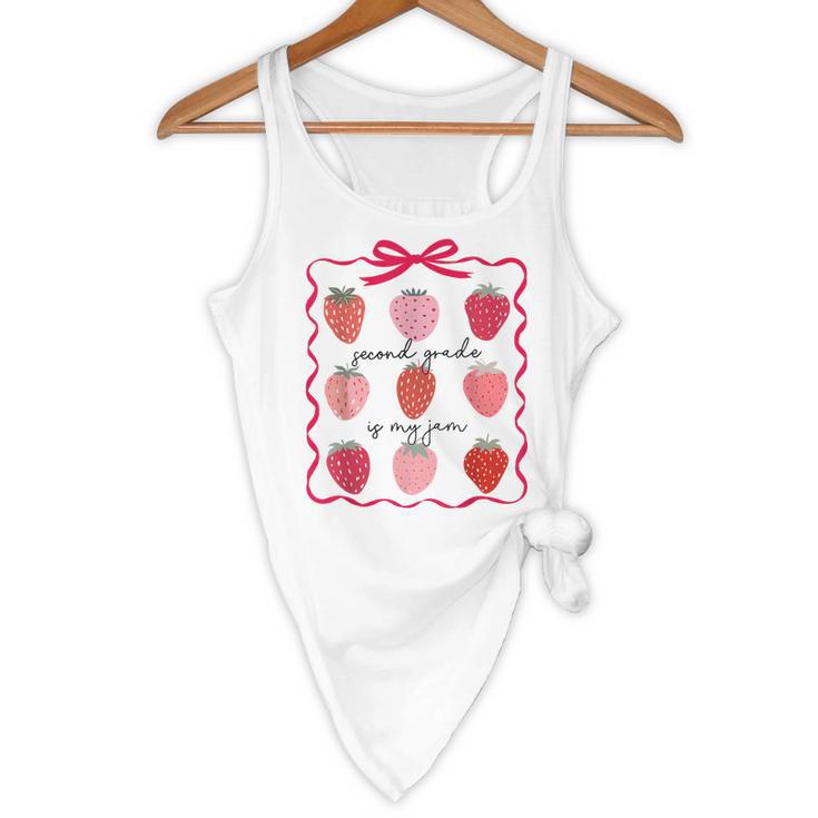 Women Second Grade Is My Jam Strawberry First Kids Teacher Flowy Tank, novelty gifts, funny gifts Women Second Grade Is My Jam Strawberry First Kids Teacher Flowy Tank, novelty gifts, funny gifts