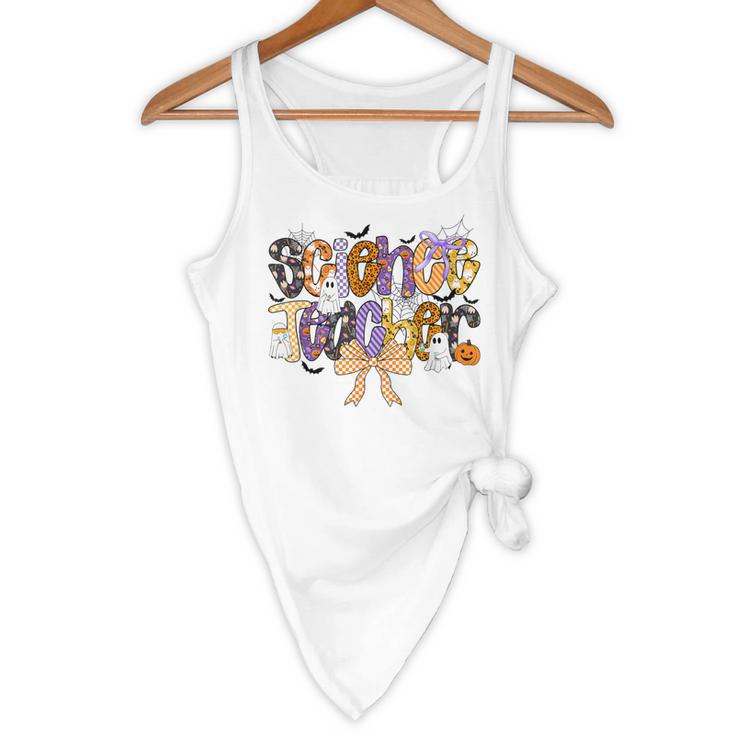 Women Spooky Science Teacher Halloween Science Stem Teacher Flowy Tank, novelty gifts, funny gifts
