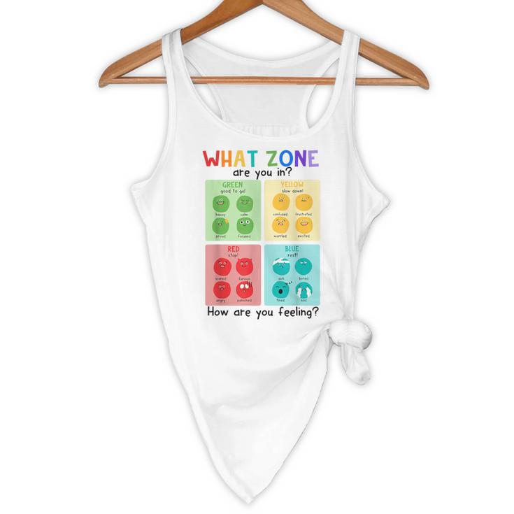 What Zone Are You In How Are You Feeling Teacher Flowy Tank, novelty gifts, funny gifts What Zone Are You In How Are You Feeling Teacher Flowy Tank, novelty gifts, funny gifts